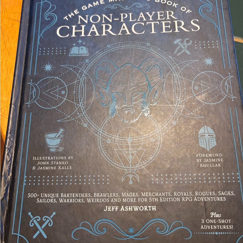 Non-Player Characters Book by Jeff Ashworth - Blue Cover